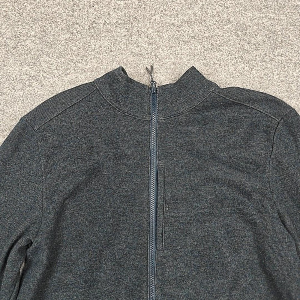 PrAna Jacket Mens Large Gray Wool Blend Knit Full Zip Fleece Lined Outdoor - Picture 2 of 10